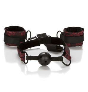 CALEXOTICS Scandal Breathable Ball Gag with Handcuffs 61 cm – image 1