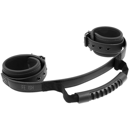 Handboeien met neopreen voering en riem voor volwassenen