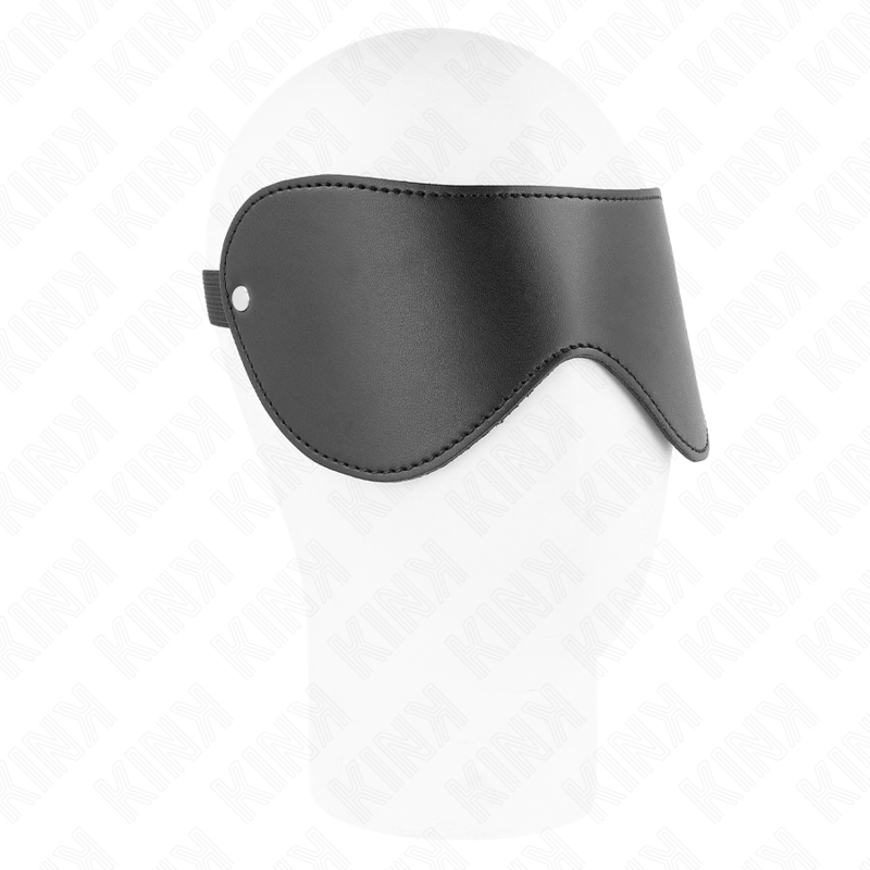 Faux leather bondage blindfold with 2 rivets KINK 23 x 9,5 cm – image 1 Faux leather bondage blindfold with 2 rivets KINK 23 x 9,5 cm – image 1