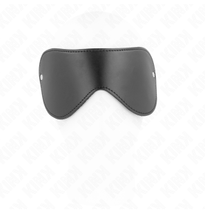 Faux leather bondage blindfold with 2 rivets KINK 23 x 9,5 cm – image 3