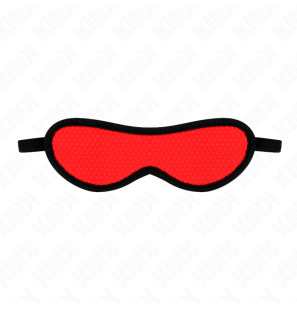 KINK Scale-Pattern BDSM Mask with Red Padded Edge 20 x 7 cm – image 2