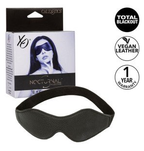 CALEXOTICS black leather blindfold for adults – image 2