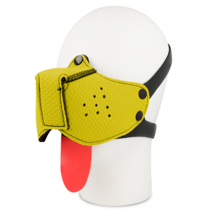 OHMAMA FETISH – muselière jaune style chien pour adultes – photo 1