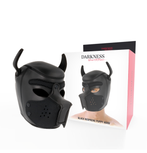 DARKNESS Neoprene Dog Mask with Removable Muzzle Collar, Size L – image 1