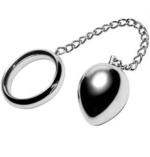 Anneau pénien 45 mm avec chaîne et boule métallique – photo 1