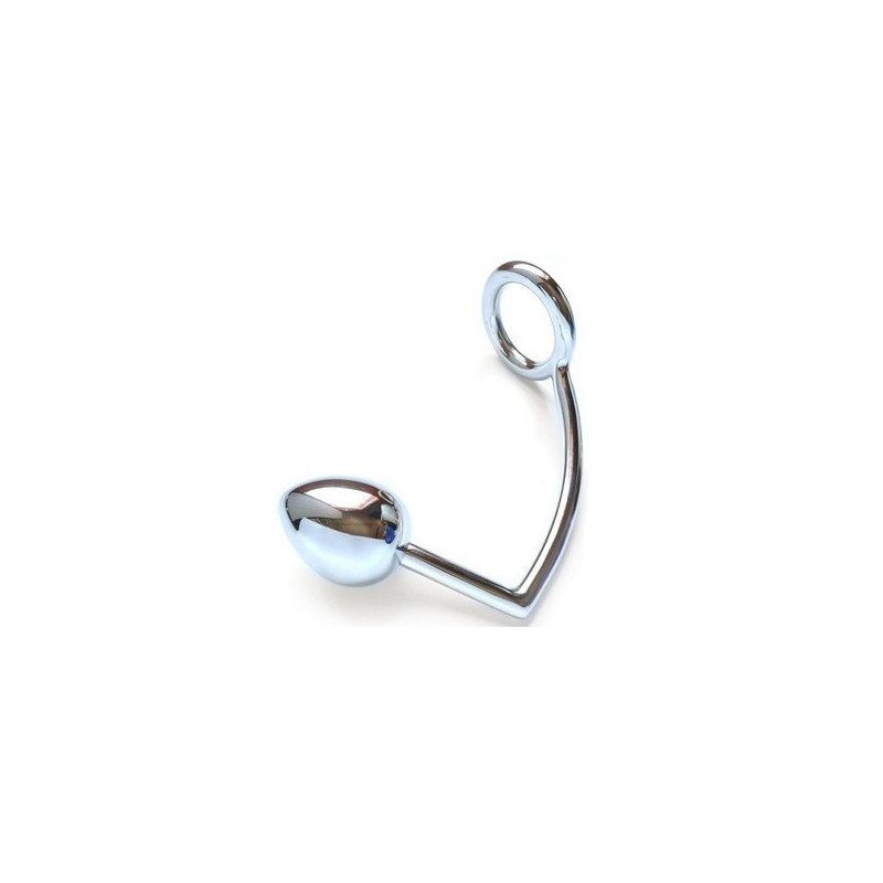 Metal Hard Penis Ring with Anal Hook 45 mm – image 1