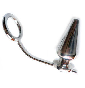 METAL HARD stalen ring met anale plug 45 x 50 mm – foto 2