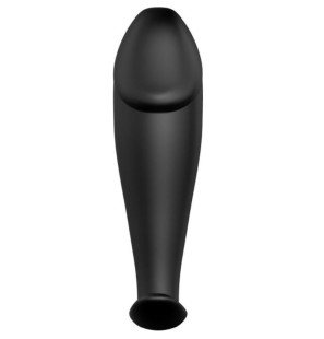 Bouchon anal noir en silicone au design phallique – photo 2