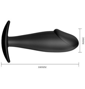 Schwarzer Silikon-Analplug mit penisförmigem Design – Bild 5