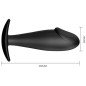 Bouchon anal noir en silicone au design phallique – photo 5