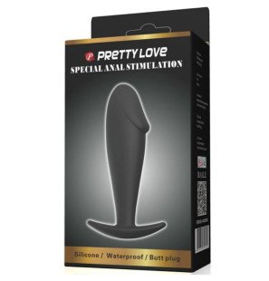 Bouchon anal noir en silicone au design phallique – photo 6