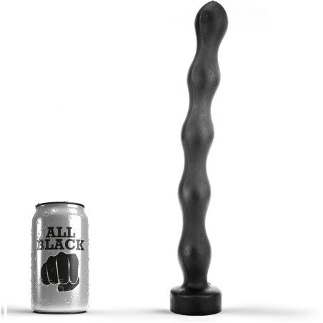 All Black korek analny o kulistym kształcie 32 cm – zdjęcie 1