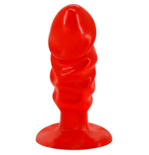 Baile anal plug with suction cup, red, for adults – image 1