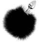 Plug anal avec queue noire, 7 cm – Darkness – photo 2