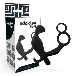 ADDICTED TOYS korek analny z podwójnym pierścieniem, czarny, 11,4 cm – zdjęcie 2