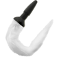Plug anal en silicone de 12 cm avec queue blanche – photo 2 Plug anal en silicone de 12 cm avec queue blanche – photo 2