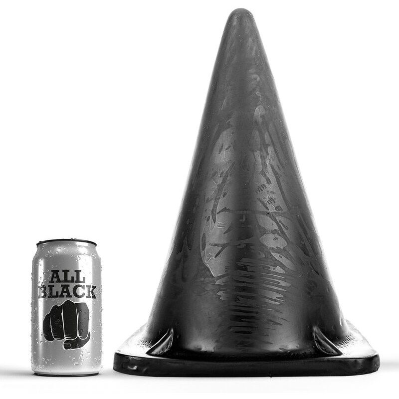 All Black 30 cm Anal Plug with Triangular Shape – image 1