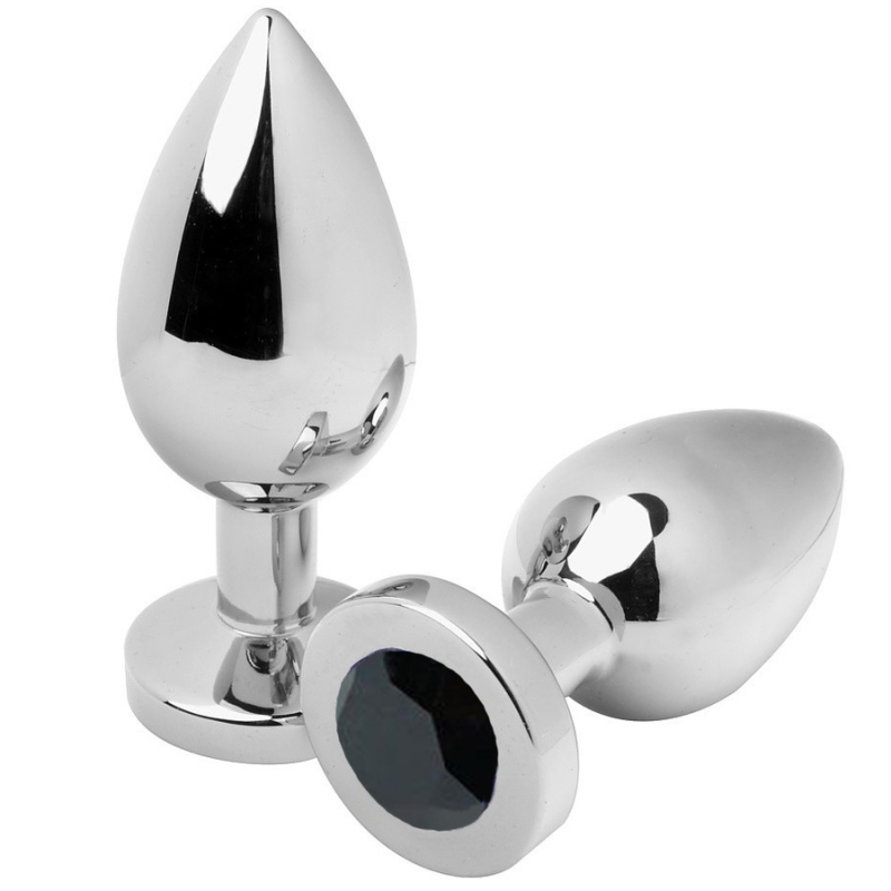 Small black diamond-shaped anal plug – 5,71 cm – image 1