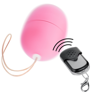 Pink vibrating egg with remote control and 10 vibration settings – image 1