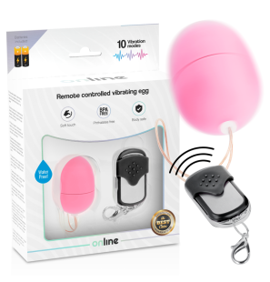 Pink vibrating egg with remote control and 10 vibration settings – image 2