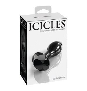 Szklany korek analny 3 cm ICICLES N. 78 – zdjęcie 2