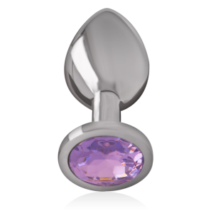 Plug anal en aluminium avec cristal violet – taille L – photo 2