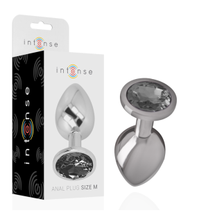 Plug anal en aluminium avec verre noir 8 cm – photo 1