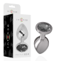 Plug anal en aluminium avec verre noir 8 cm – photo 1