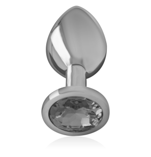 Aluminiowa metalowa zatyczka analna z czarnym szkłem 8 cm – zdjęcie 2
