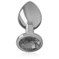 Plug anal en aluminium avec verre noir 8 cm – photo 2