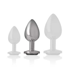 Plug anal en aluminium avec verre noir 8 cm – photo 5