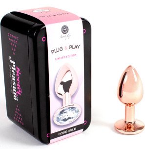 Plug anal en métal or rose taille S 7 cm de SECRETPLAY – photo 2