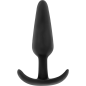 Hansel Black and Silver Small Silicone Anal Plug with Handle – image 1