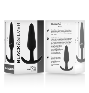 Black and Silver Kael Silicone Anal Plug with Medium Handle – image 5