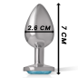 Aluminium Anal Plug 7 cm Blue Heart Size S – image 4