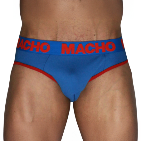 MACHO classic men's briefs in blue and red – image 2