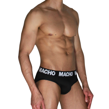 MACHO klassischer schwarzer Herrenslip – Bild 1