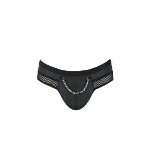 PASSION MEN Offener Slip für Herren in Schwarz – Bild 5