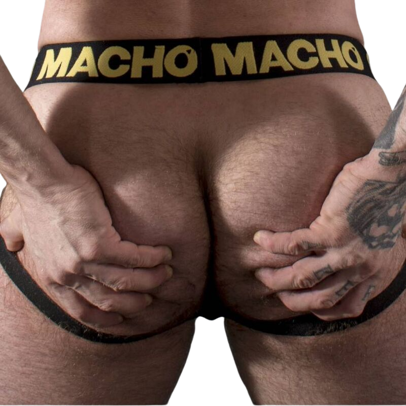 MACHO Yellow Leather Jockstrap for Men – image 1