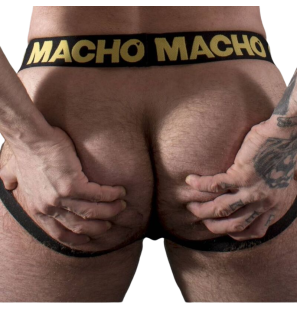 MACHO gele leren jockstrap voor mannen