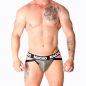MACHO leren jockstrap voor mannen in grijs en beige – foto 5