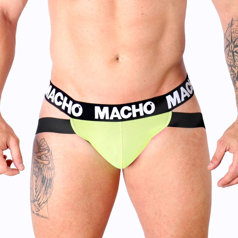 MACHO jockstrap voor mannen in geel of neonroze – foto 1
