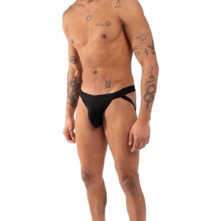 BURN Doppelter schwarzer Jockstrap für Männer
