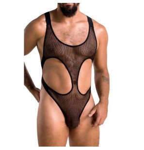 Black men's body harness with lion design – image 9