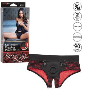 CaleXotics Scandal crotchless knickers set with dildo – image 7
