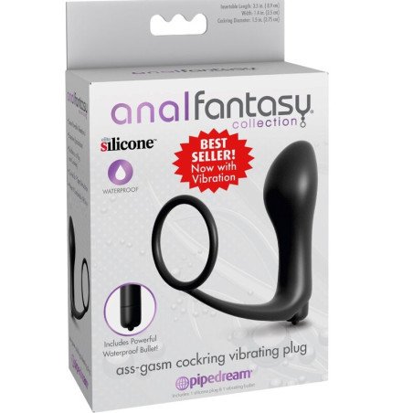 Vibrerende anaalplug met penisring van Anal Fantasy Elite Collection 15 cm