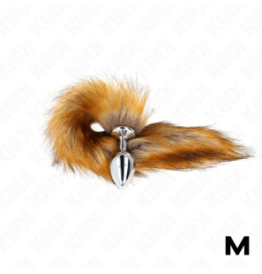 Brown Anal Plug, Size M, with 40 cm Synthetic Tail – image 2