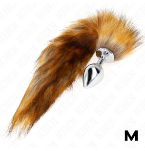 Brown Anal Plug, Size M, with 40 cm Synthetic Tail – image 3