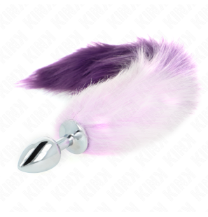 Petit plug anal avec queue synthétique de 40 cm, violet – photo 2