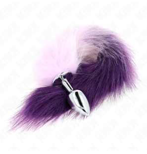 Petit plug anal avec queue synthétique de 40 cm, violet – photo 3